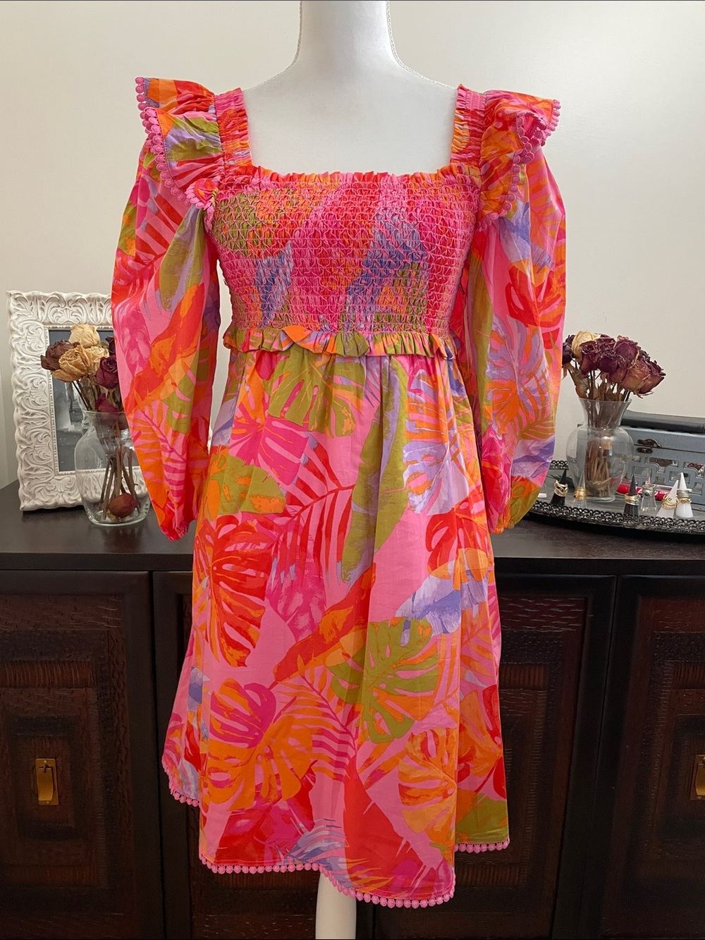 J. Marie Eden Ruched Dress size Medium
